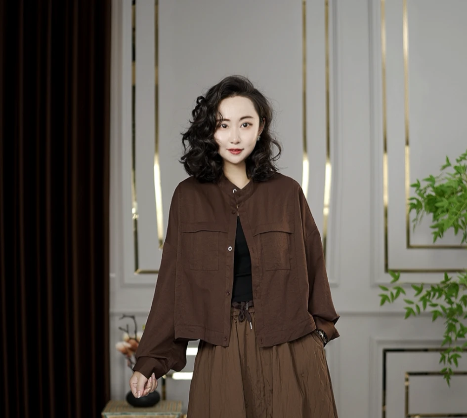 【焱森】新款时尚洋气休闲舒适百搭减龄外套