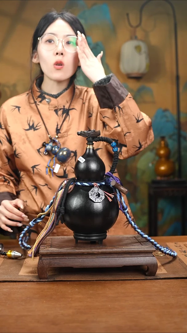 YS115藏绳款大漆酒葫芦（现货现发）+小手捏