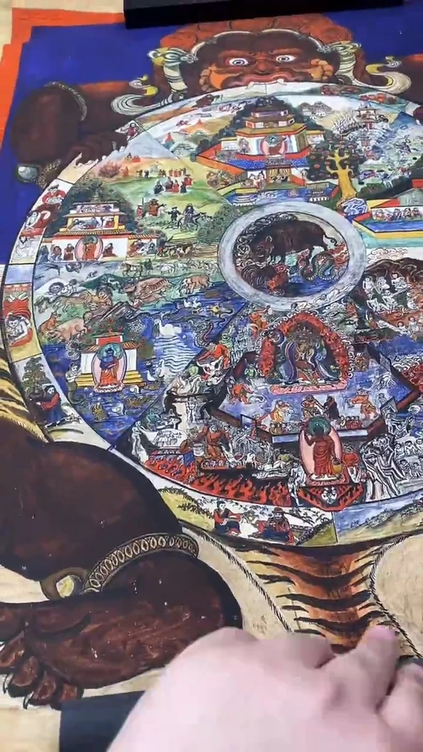 卷轴画王姬藏传唐卡艺术品