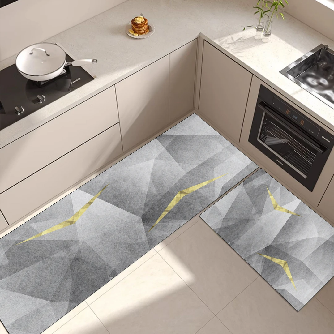 厨房硅藻泥地垫吸水皮革防滑速干纳帕皮家用脚垫可擦洗可裁剪定制