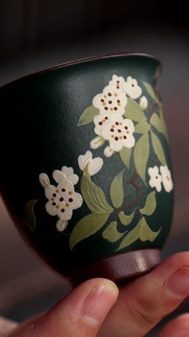 茶杯紫砂福利紫砂堆绘闻香