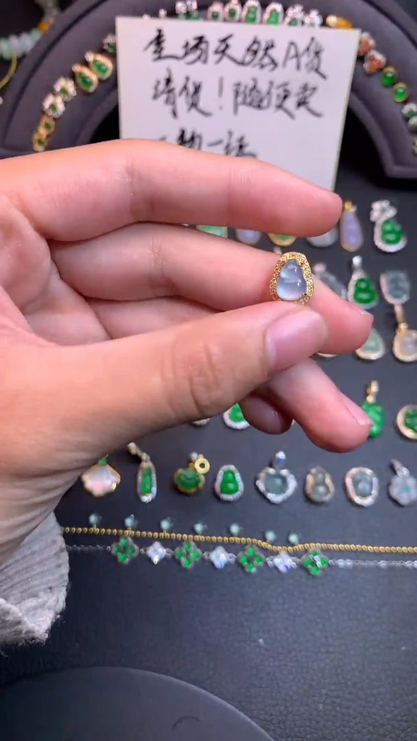 颈饰银S925镶嵌翡翠1