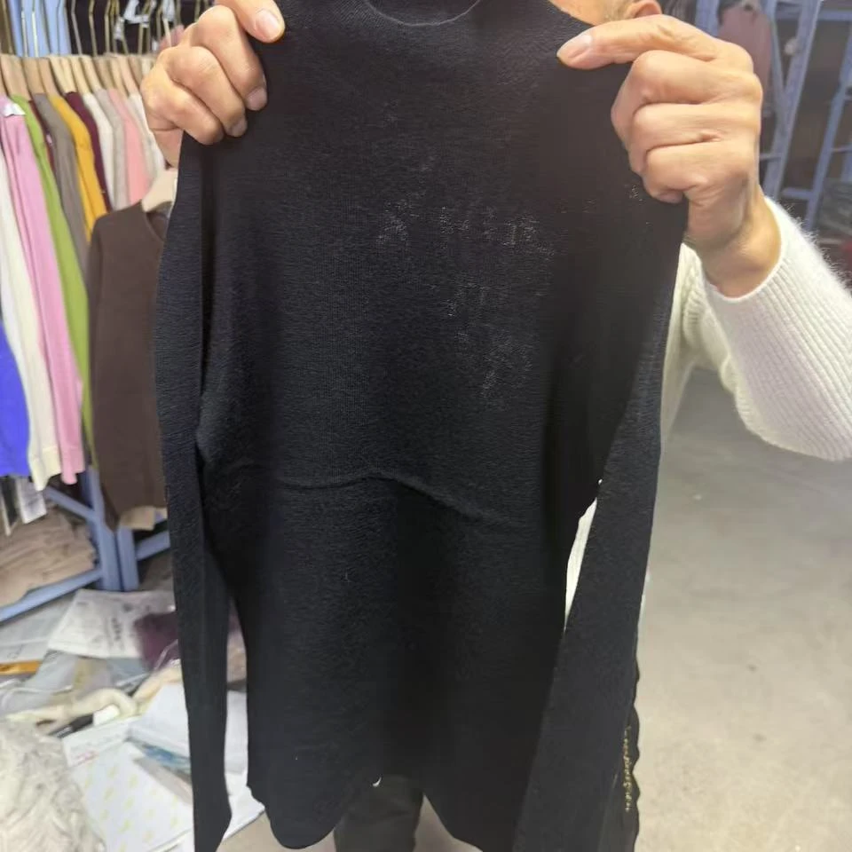 【欧诗莲】##无缝精纺半高领秋冬宽松套头毛衣100%羊毛打底衫33800