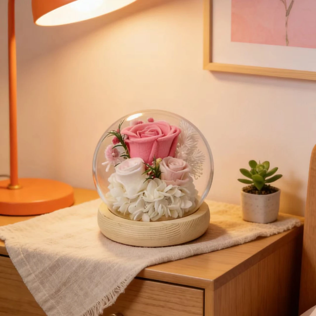 永生花玻璃球灯罩一弗洛伊德