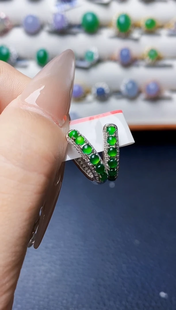 银S925镶嵌戒指翡翠2088