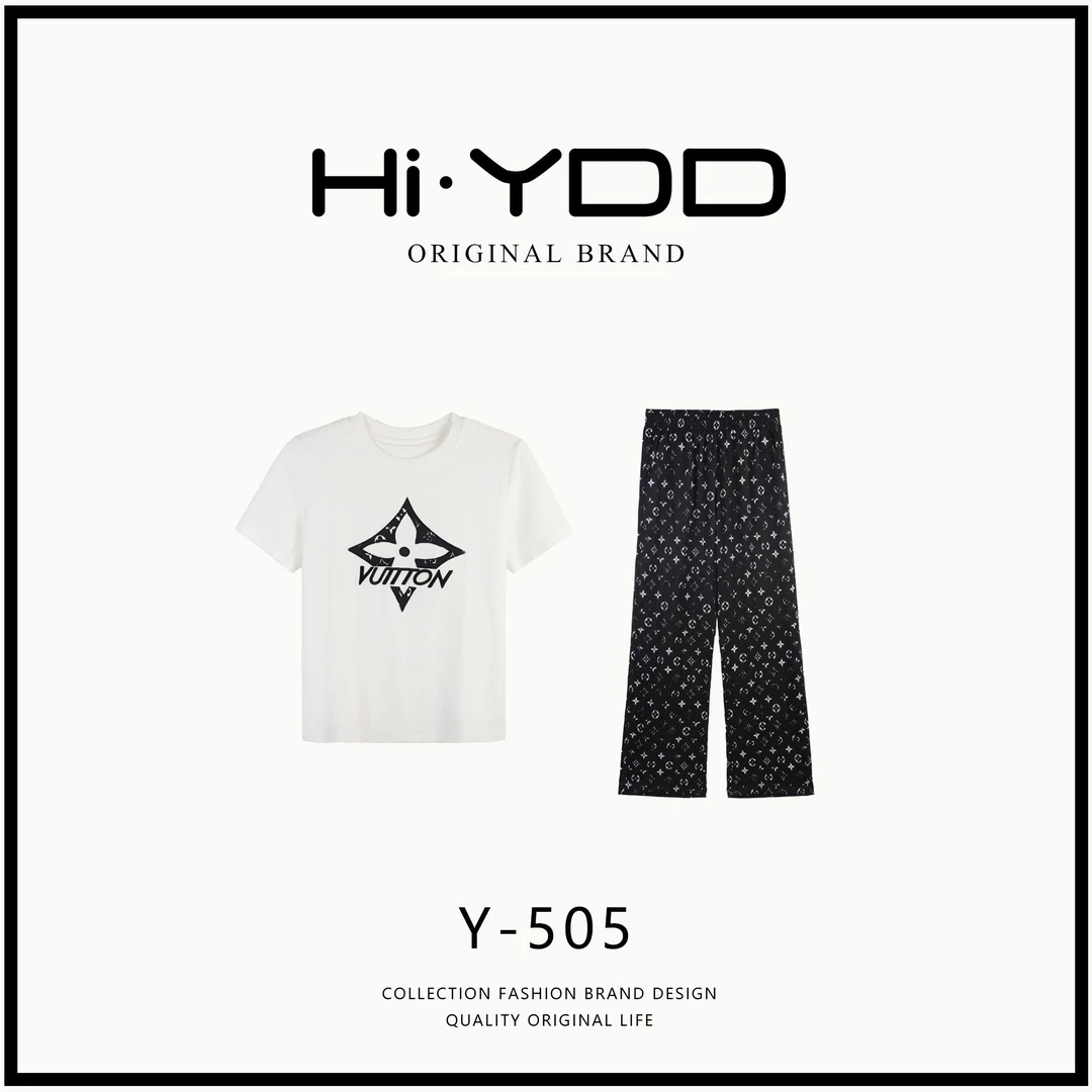YDD•「Y-505」夏季新款简约修身潮流休闲设计师百搭套装XZ-8203