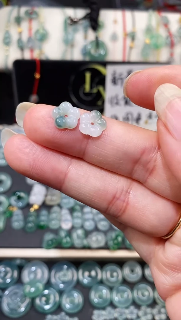 裸石翡翠小花裸石