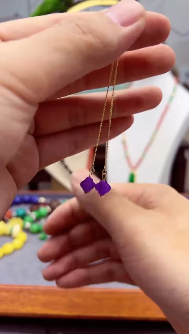 【闪购商品】苏纪石（舒俱来）耳钉14K金镶嵌e254````````