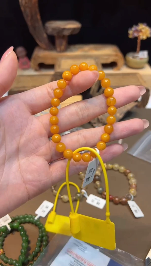 未镶嵌琥珀手链手饰@@E5758