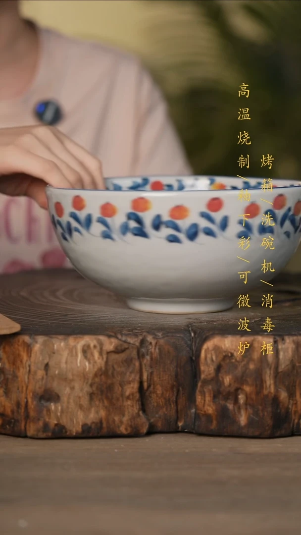 瓷片景德镇高温釉下彩可微波烤箱洗碗机