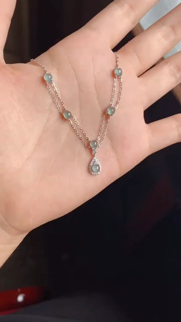 翡翠戒指银S925镶嵌天然A货翡翠