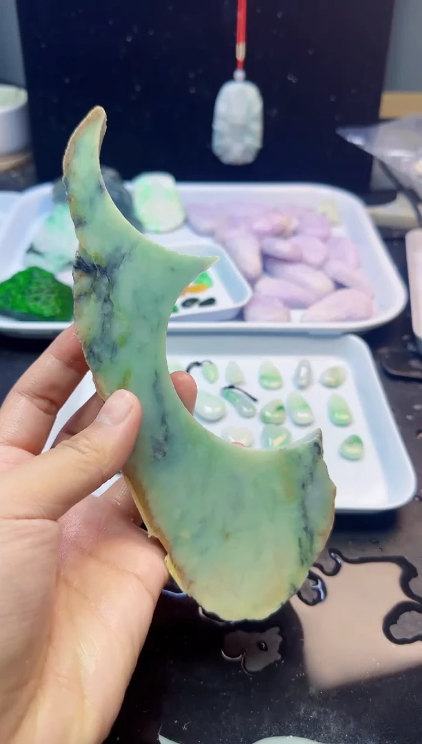 颈饰未镶嵌翡翠014天然A货翡翠