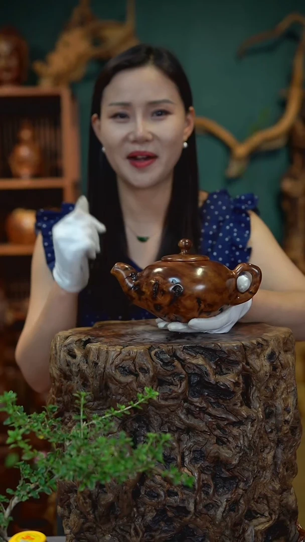 枣木雷击枣木茶壶