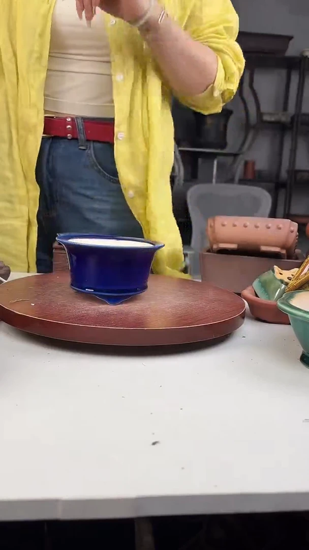 紫砂花盆浅草紫砂花盆微瑕