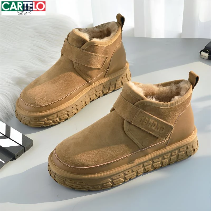 男鞋高帮鞋冬季爆款2025新款防滑厚底大东北加绒保暖雪地靴子男款