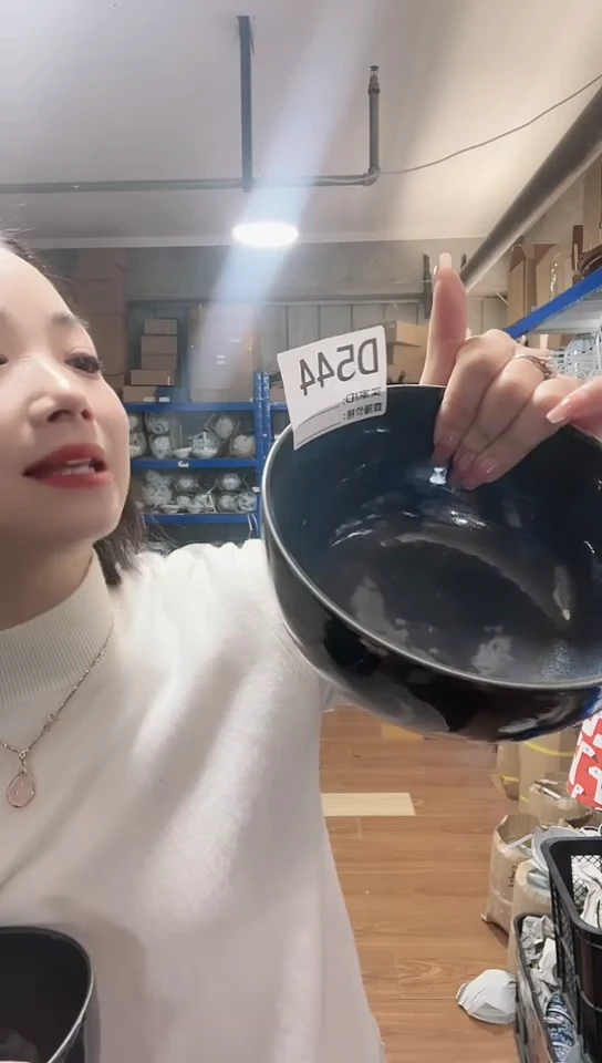 【闪购商品】瓷片日本进口瓷器16CM面碗D544