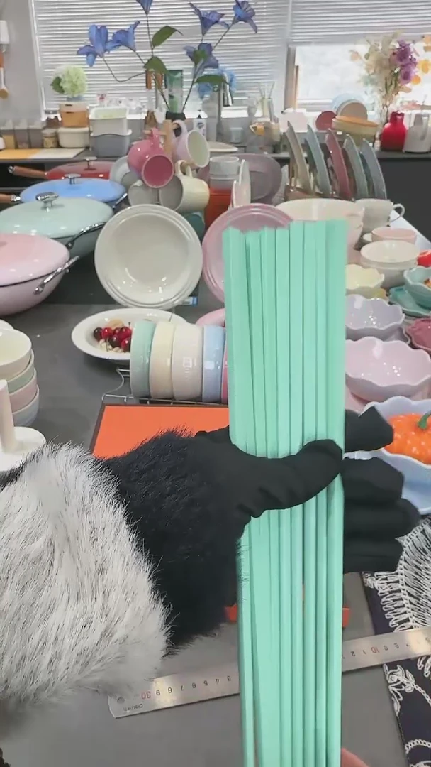 【闪购商品】瓷筷子SPS6双盒装-孔雀青