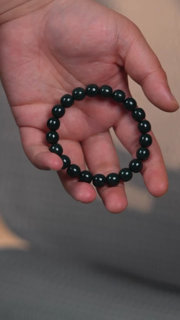 未镶嵌手链和田玉10mm塔青特细