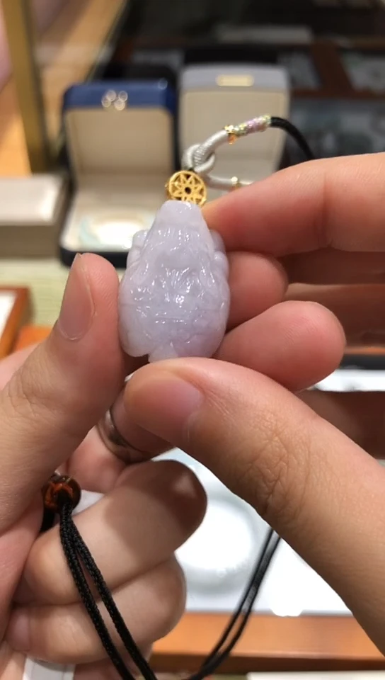 翡翠未镶嵌吊坠(赠链)天然A货缅甸紫翡翠龙龟吊坠