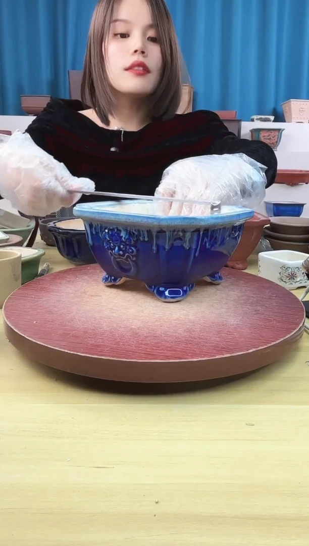紫砂花盆浅草紫砂花盆