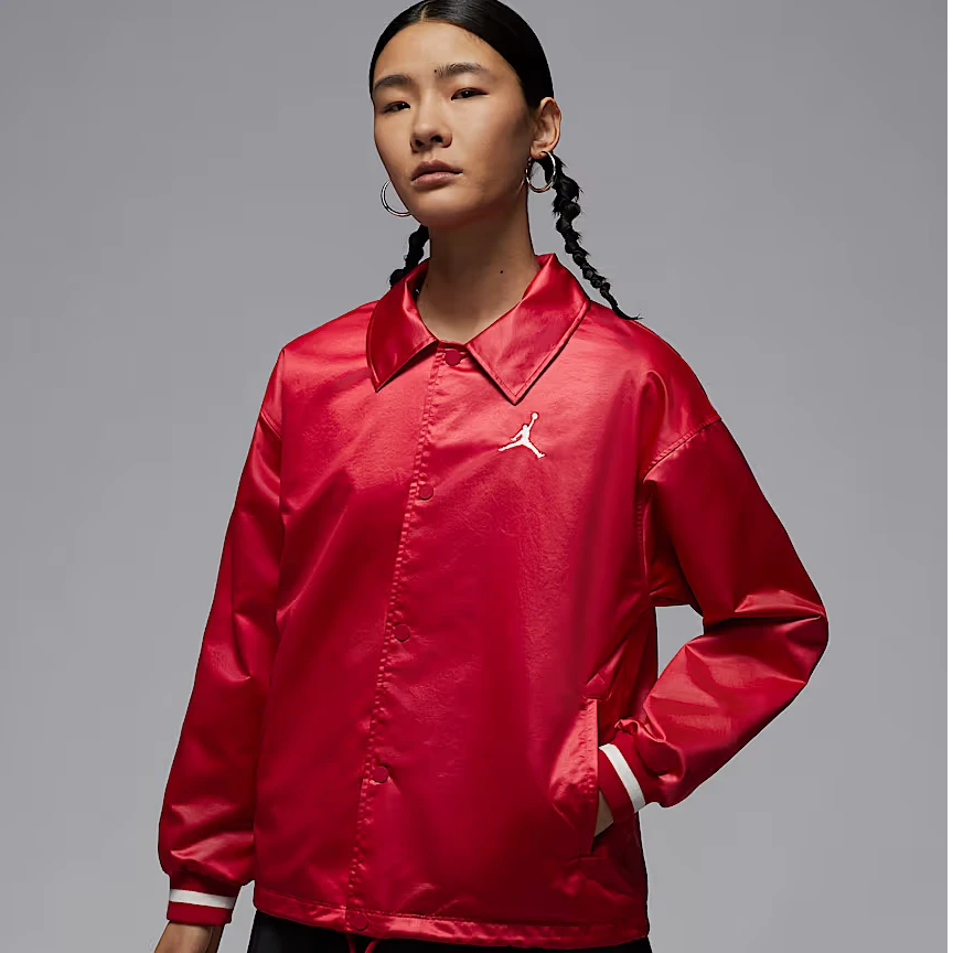 NIKE/耐克Jordan官方正品女款红色宽松休闲风夹克外套 HJ0088-636