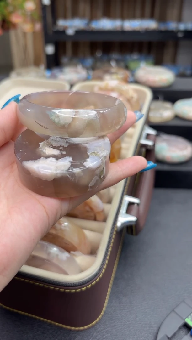 未镶嵌手镯石英质玉203(57圈赠送镯心)