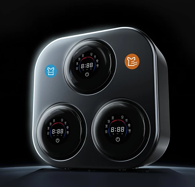 直播专享】双舱小型内衣裤洗衣机洗烘一体机双仓壁挂式自动