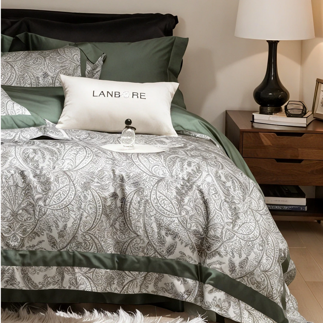 【琼林玉树】色织提花长绒棉四件套新中式宋式美学高端轻奢床品