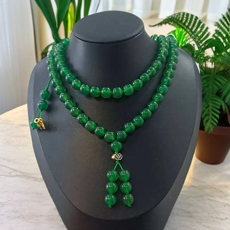 ZL101-H5      独家设计    冰冰透透绿色大珠链