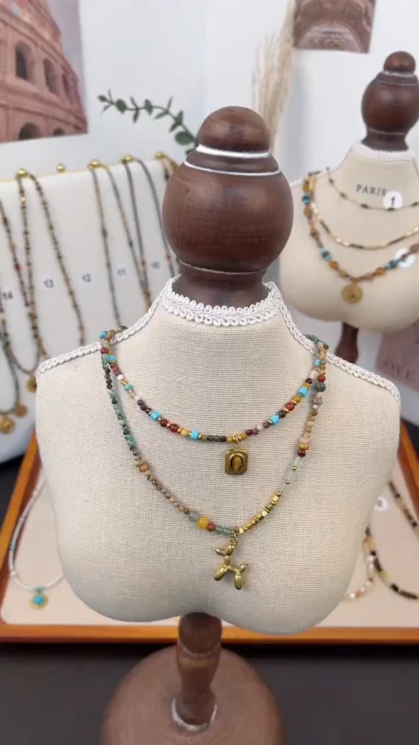 项链钛钢石英质玉2号