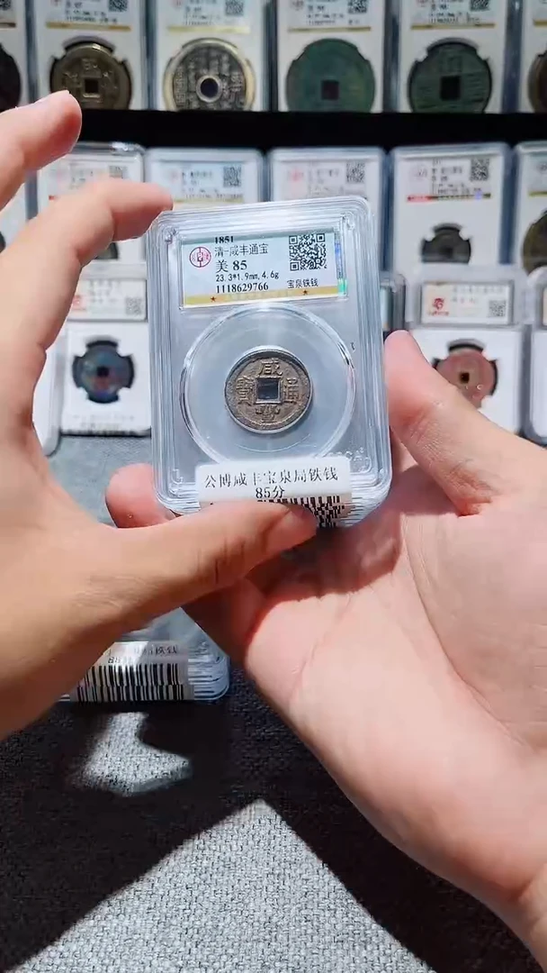 铁A419公博咸丰宝泉局铁钱85分