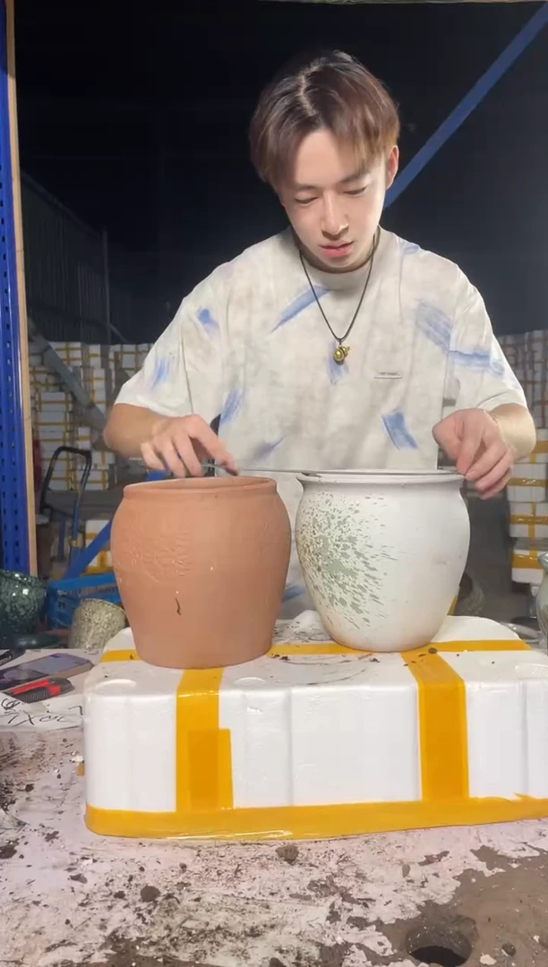 紫砂花盆紫砂花盆宜兴紫砂粗陶花盆16*19