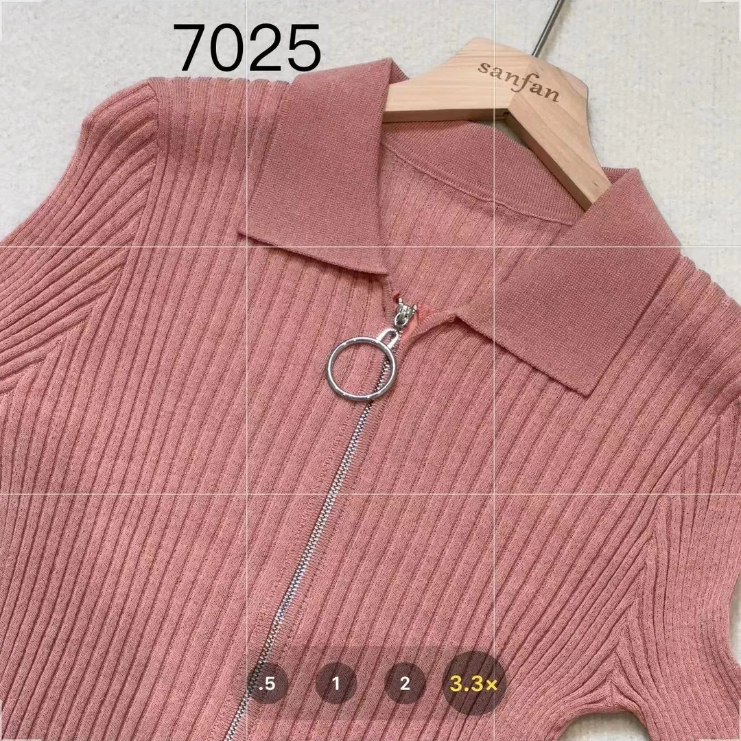 7025 （部分无水洗唛，介意慎拍）SANFAN新款针织衫
