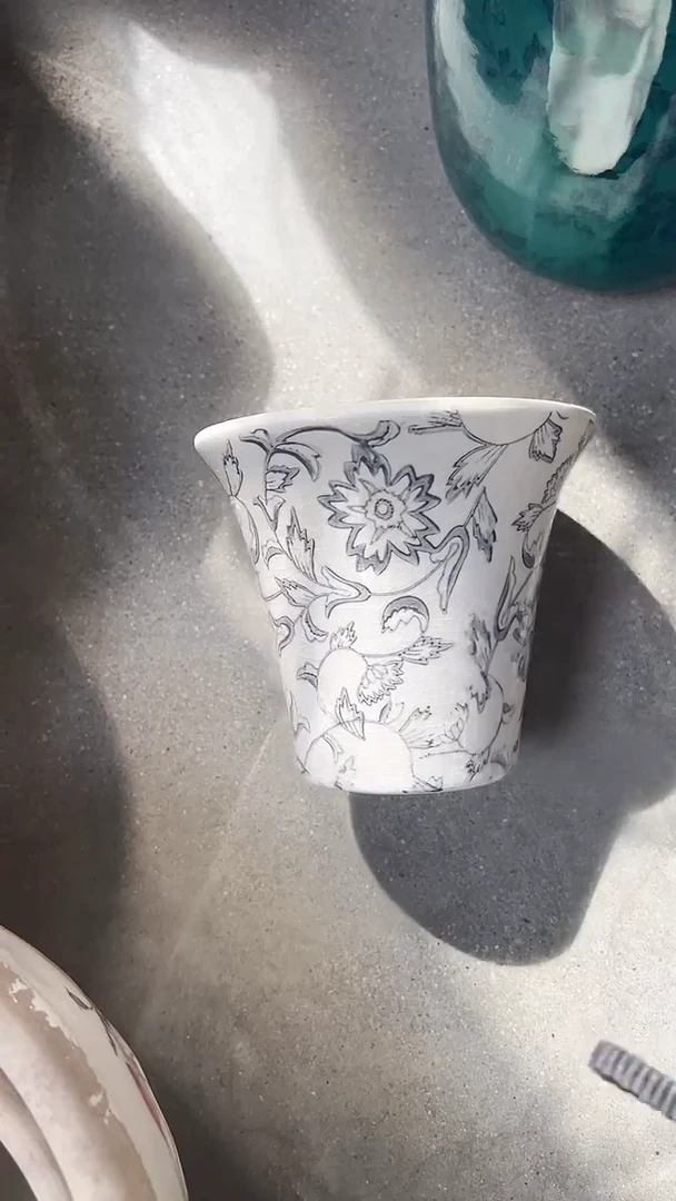 【闪购商品】陶瓷花盆高11cm内口11.5cm