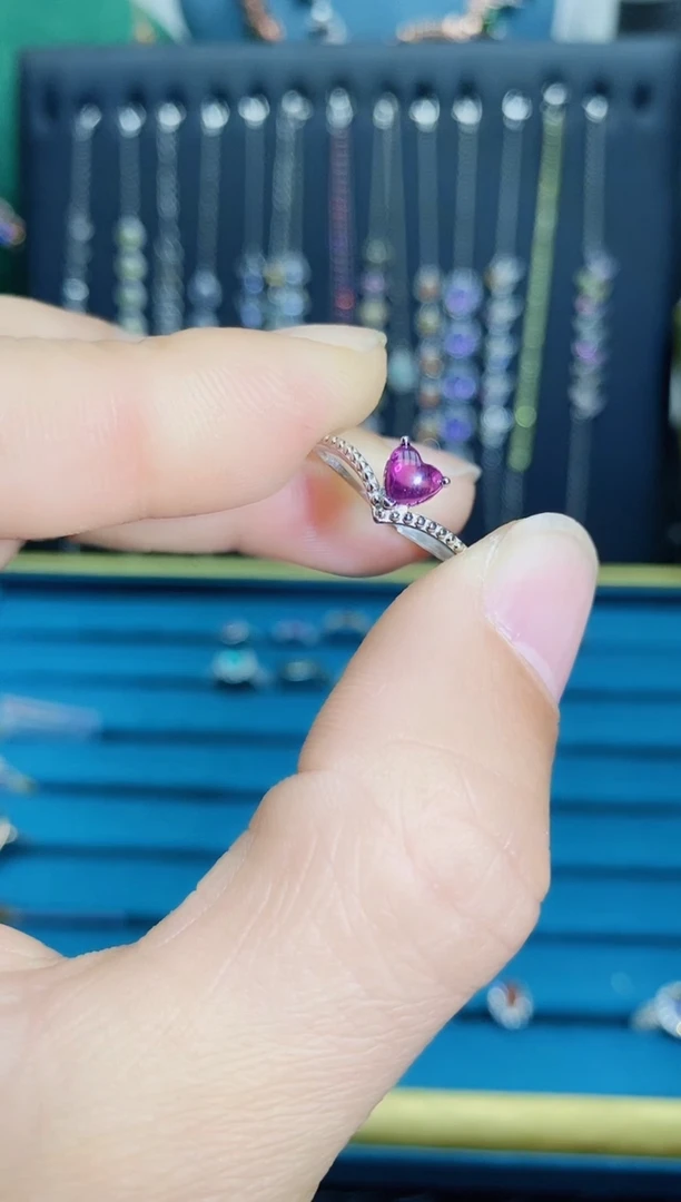 【闪购商品】石榴石（芬达石）戒指银S925镶嵌1121