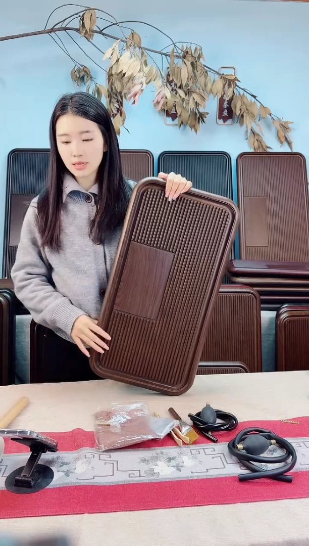 博凌龙黄色茶盘60*32*4