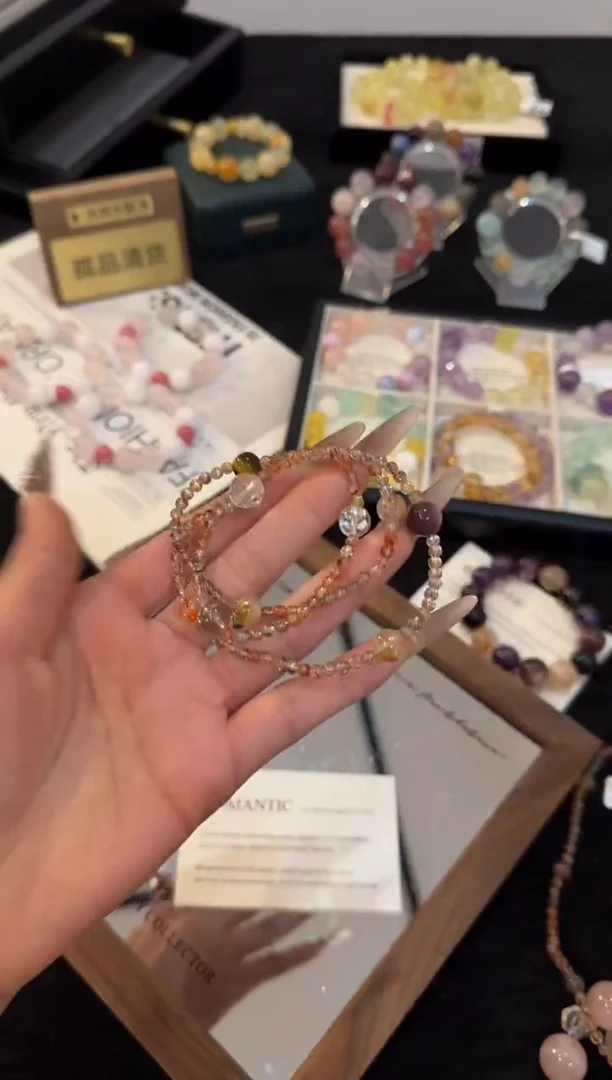 合金手链水晶黑金超三圈手链x2417