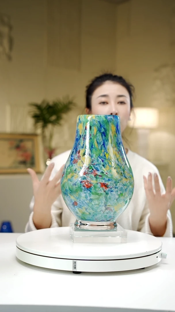 手工艺品琉璃莫奈设计款花瓶
