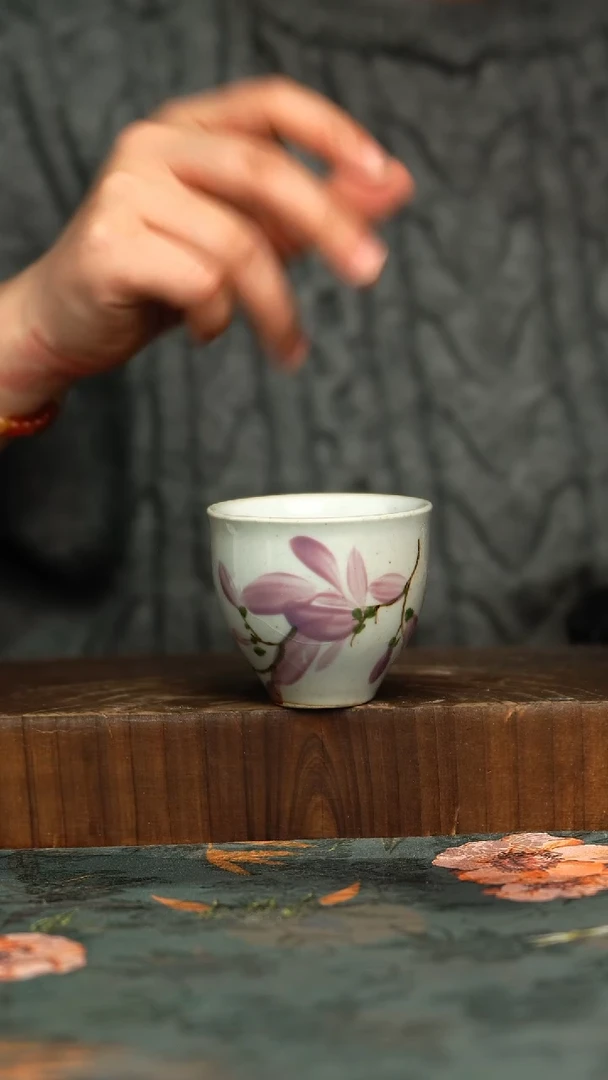 杯釉下彩手工手绘同款陶器