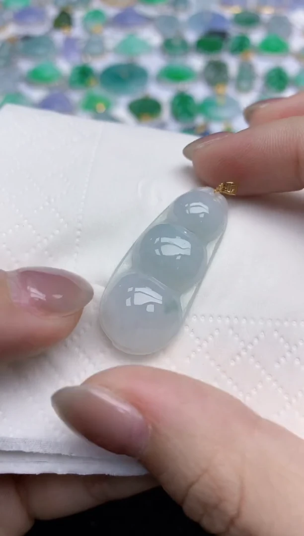 【闪购商品】翡翠颈饰18K金镶嵌天然翡翠A货