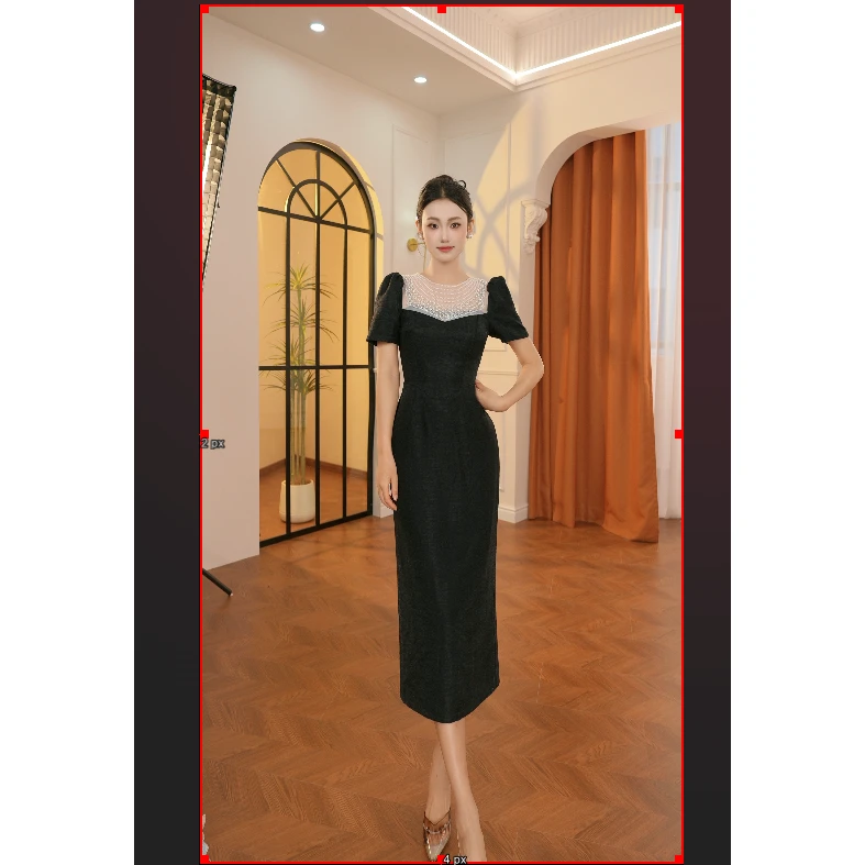 【思敏专属】光彩照人·时尚走秀显瘦百搭气质轻奢女装连衣裙9031