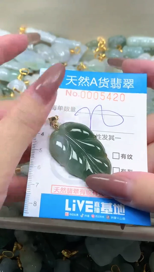 颈饰未镶嵌翡翠净货挂件-5420