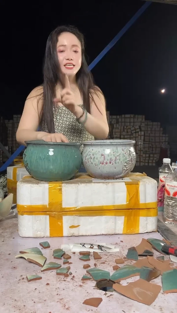 宜兴紫砂粗陶花盆20/15