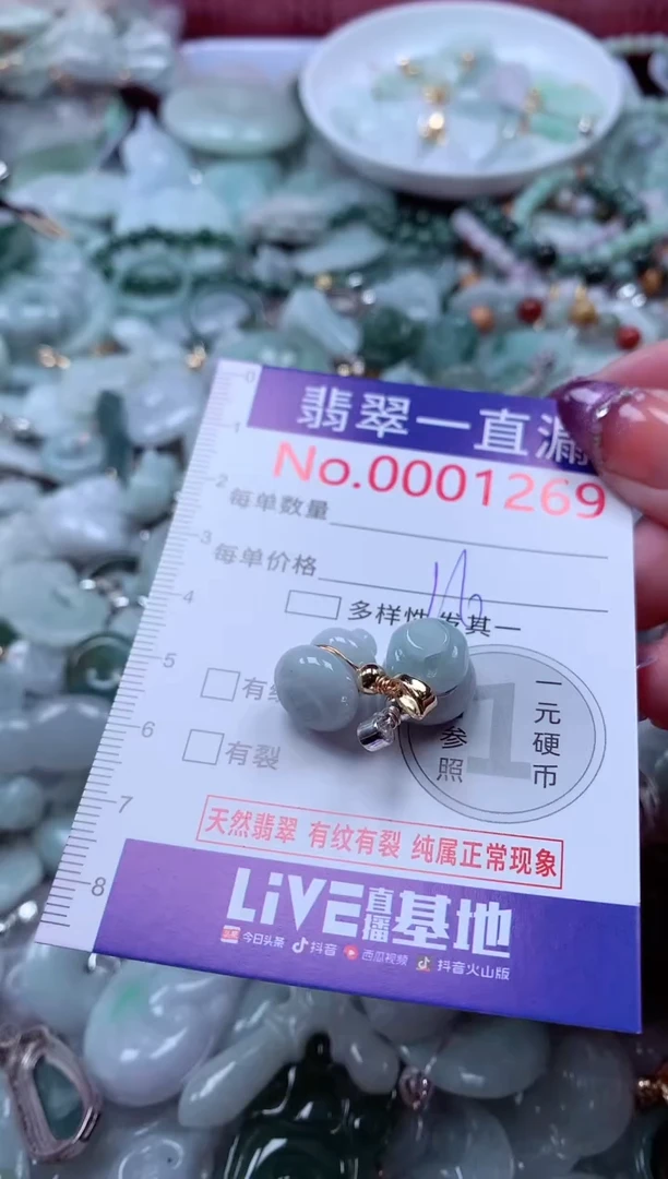 翡翠未镶嵌吊坠(不含链)1269
