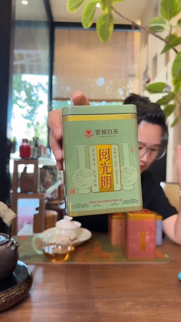 政和白茶云根阅光阴2023高山小野白 960米海拔 50克罐装