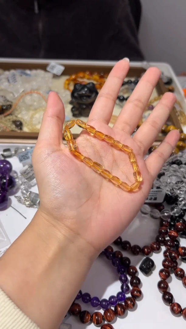 【闪购商品】水晶手链未镶嵌黄水晶切割面