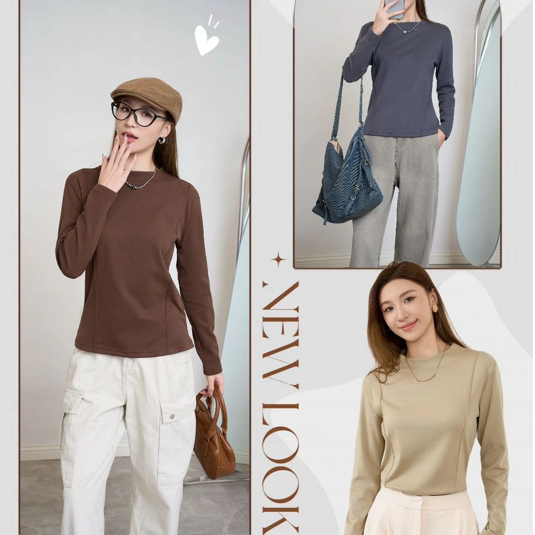 洋气服装女小蛮腰潮流打底衫韩版上新精品休闲保暖修身显瘦塑形