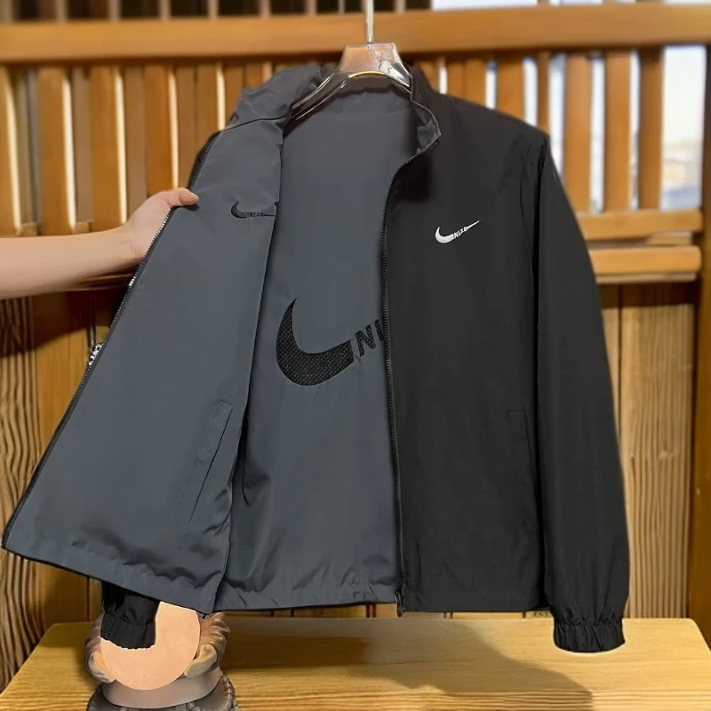 701（双面穿）春季新款时尚百搭立领刺绣重工艺双面夹克外套