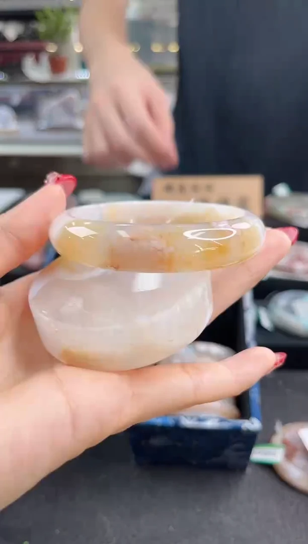 未镶嵌手镯石英质玉60圈口（赠品镯心）14558