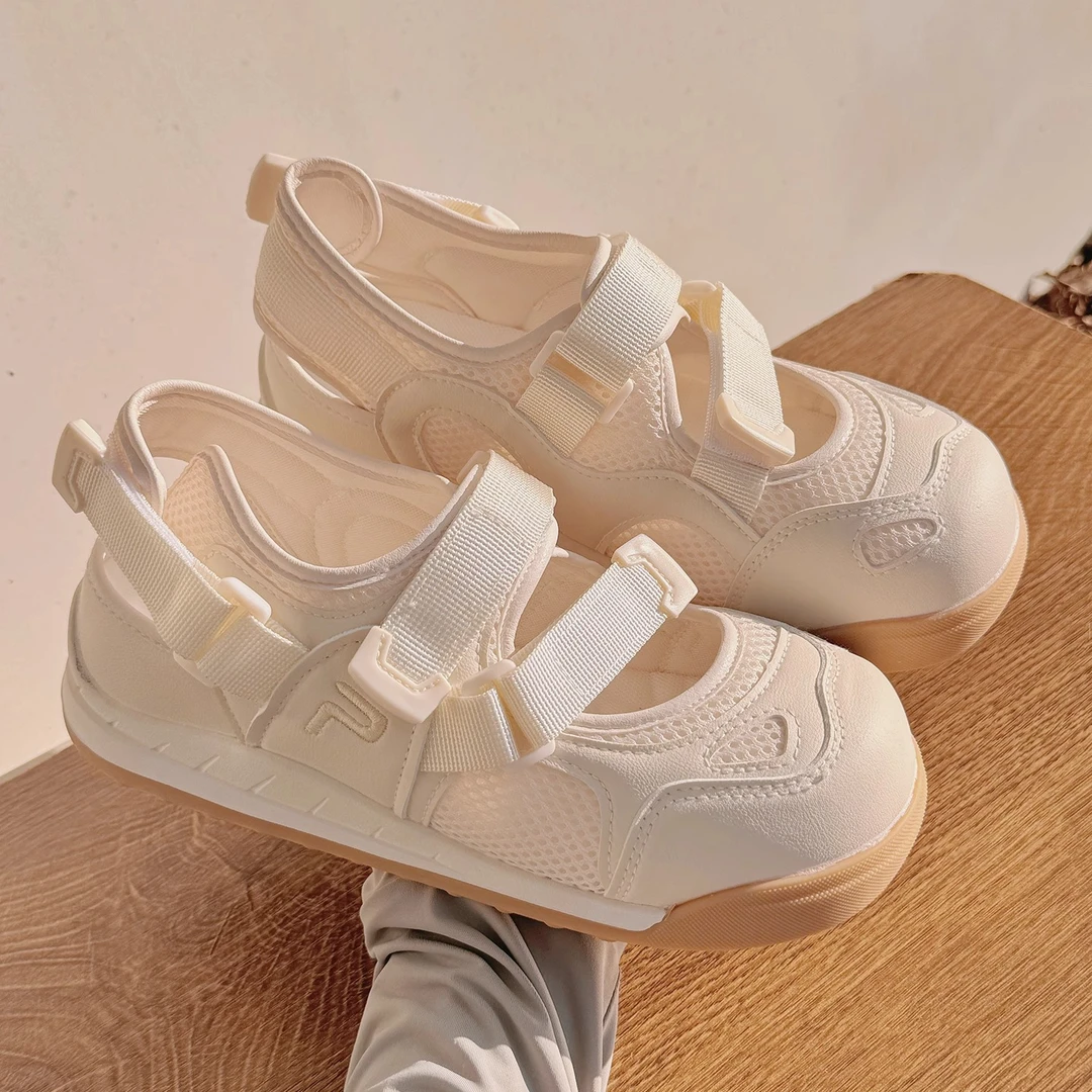 厚底运动玛丽珍女鞋2025新款夏季魔术贴气质单鞋休闲丑萌鞋阿甘鞋